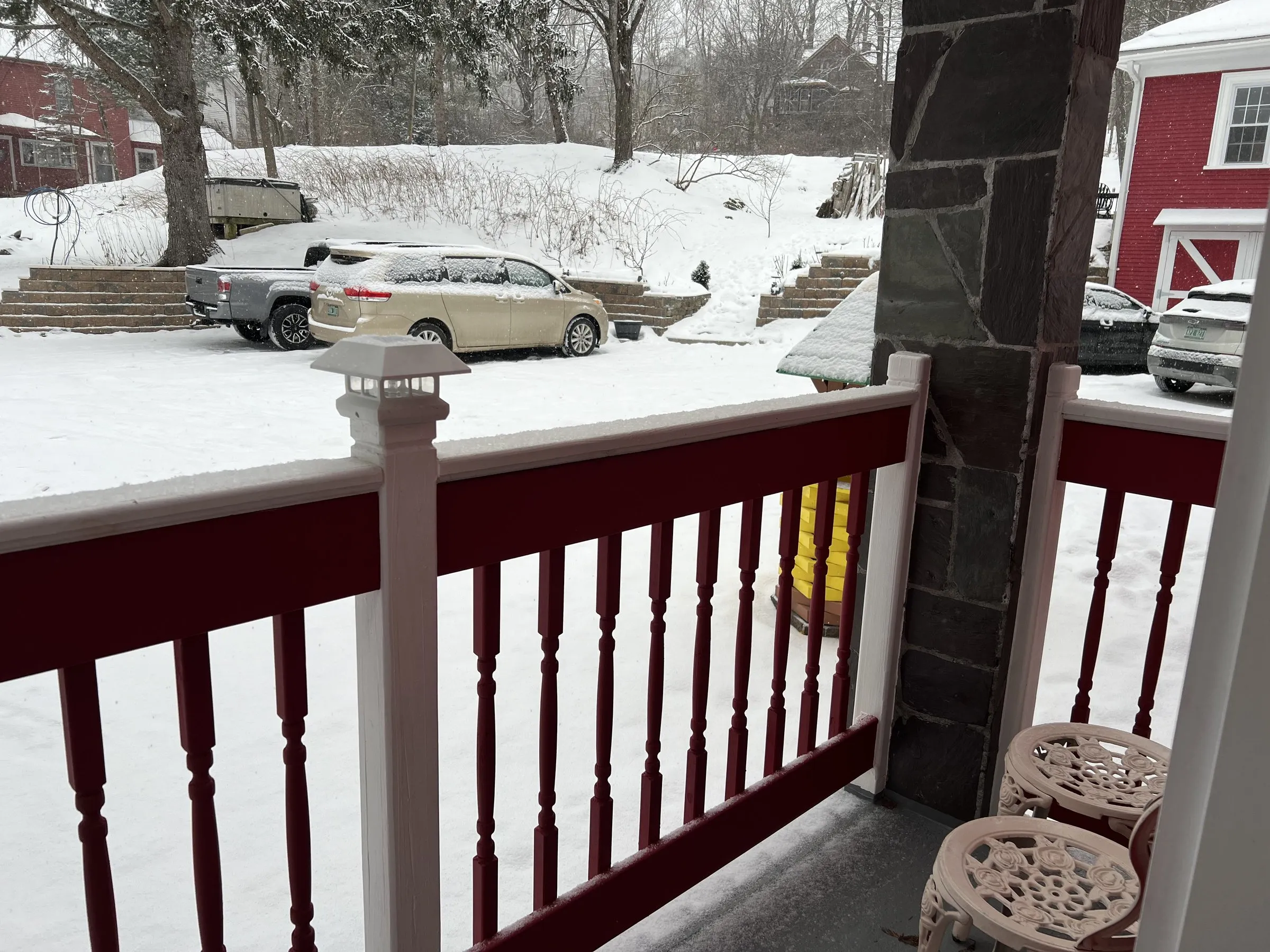 The balcony in winter